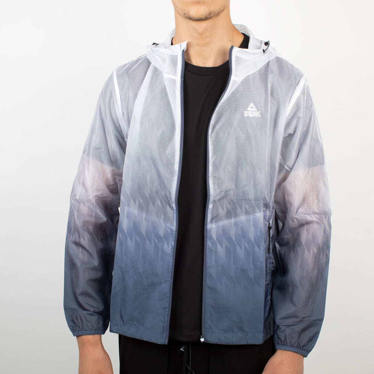 Veste a capuche run ii Gris blanc