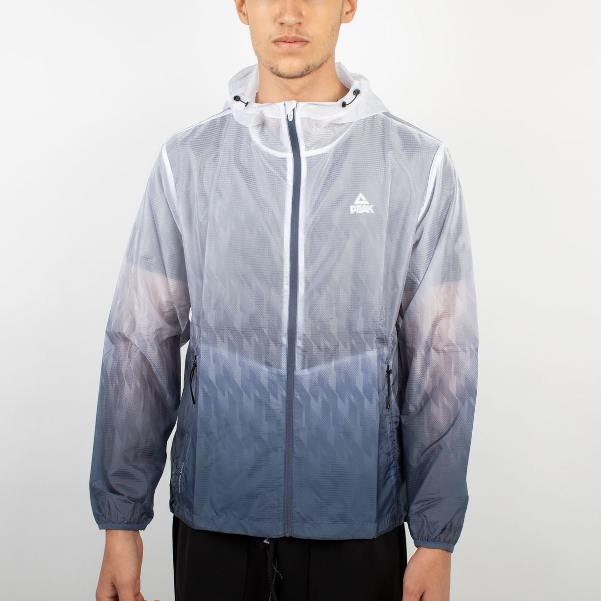 Veste a capuche run ii Gris blanc