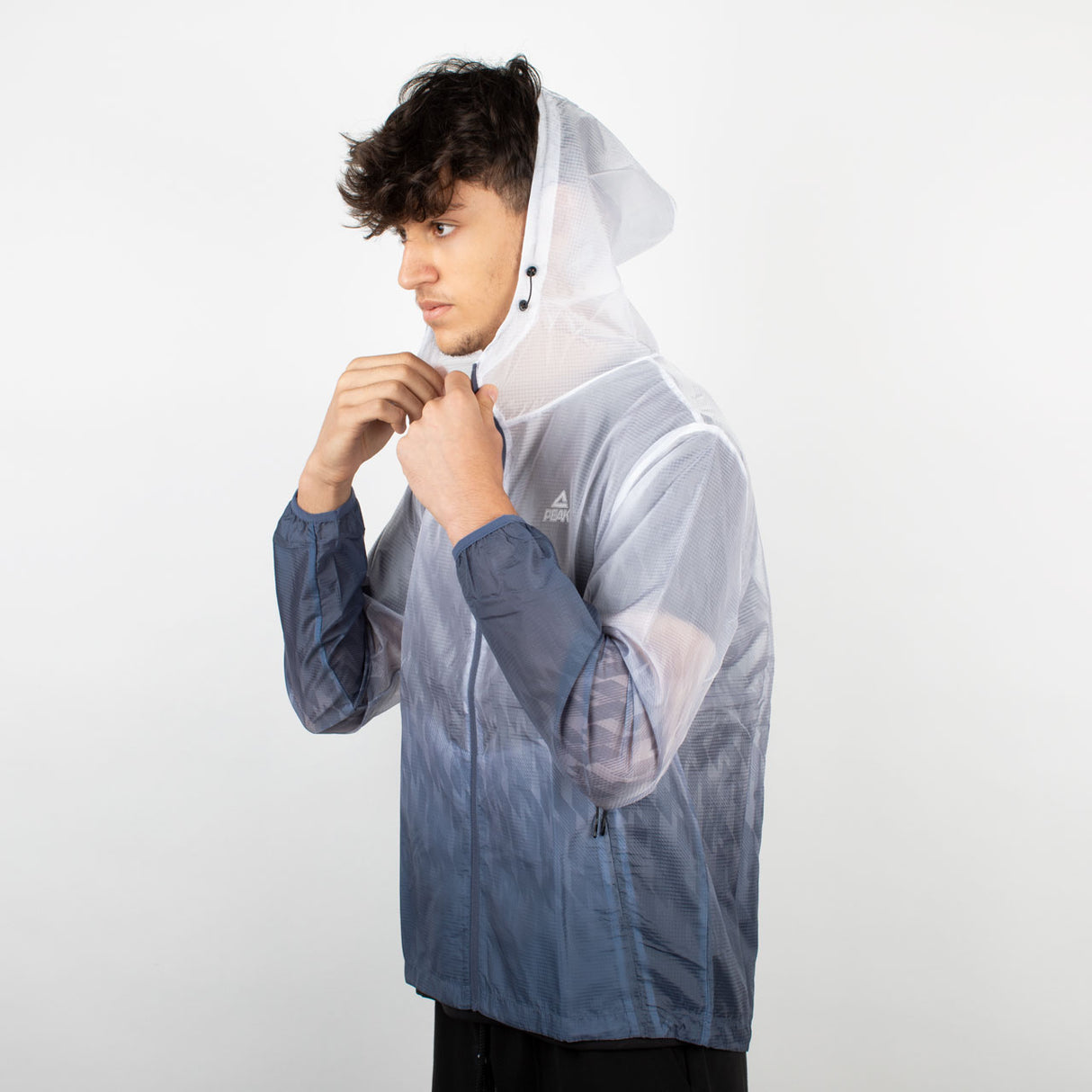 Veste a capuche run ii Gris blanc