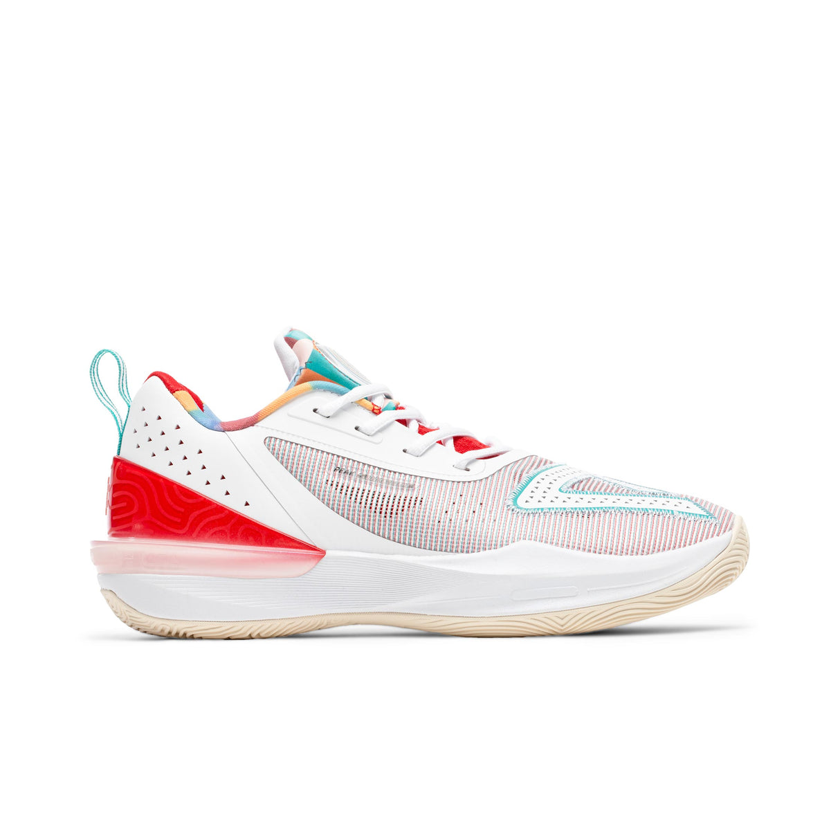 Chaussure thunder stride Blanc rouge