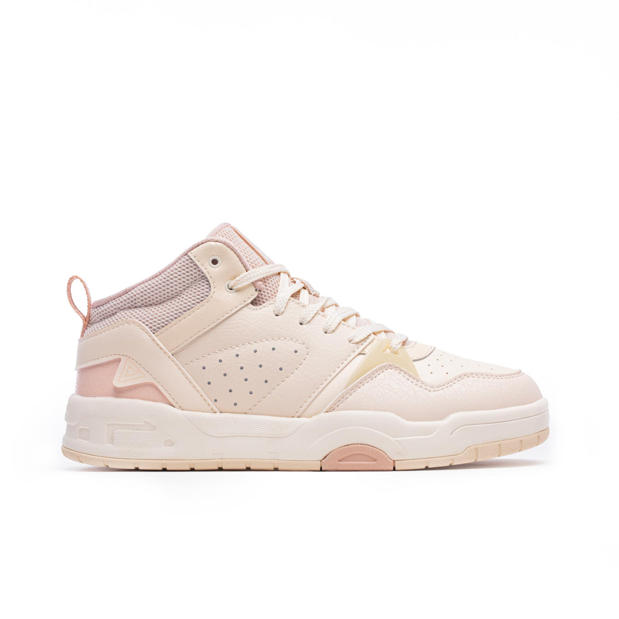 Chaussure urban high Blanc casse rose