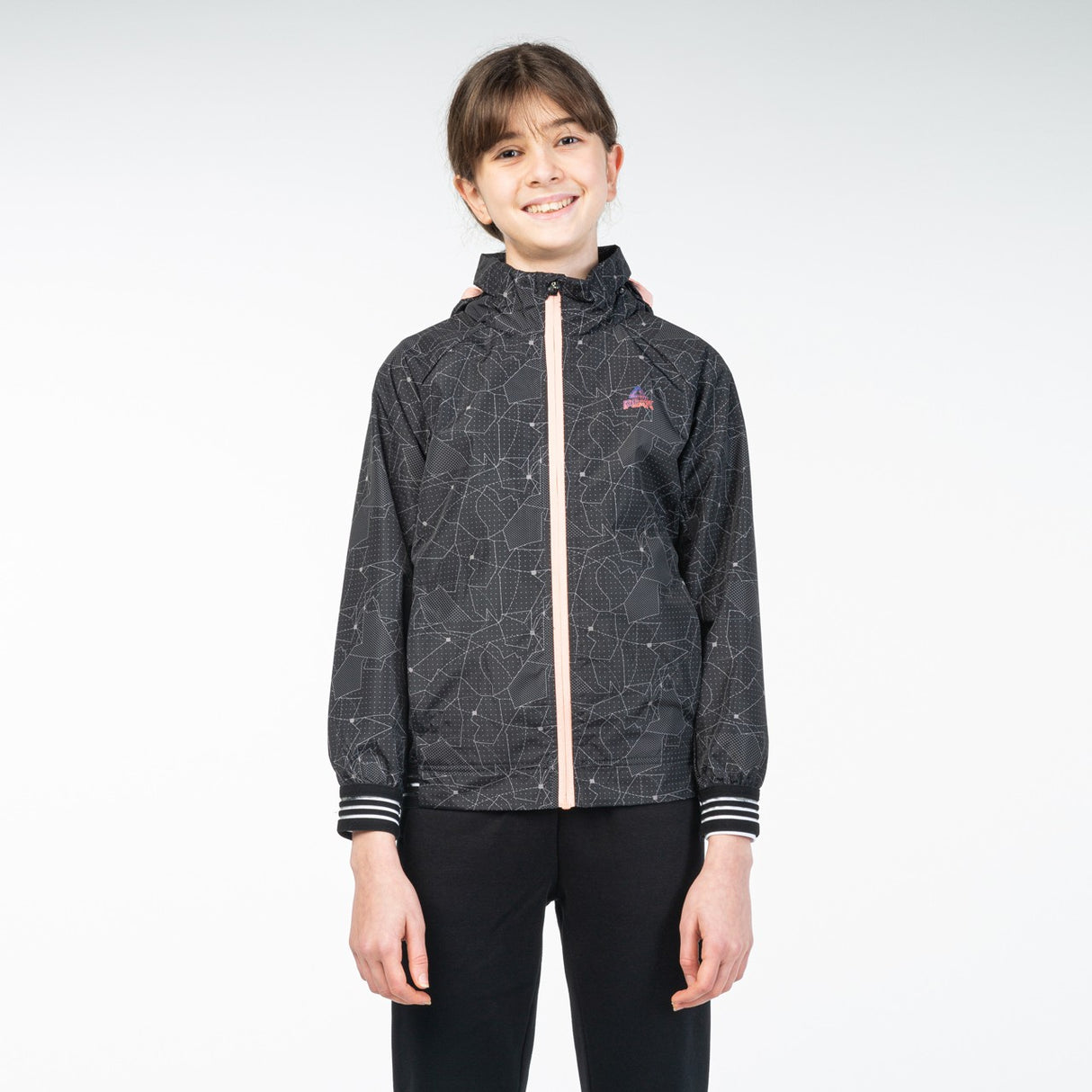 Veste a capuche galaxy Noir rose