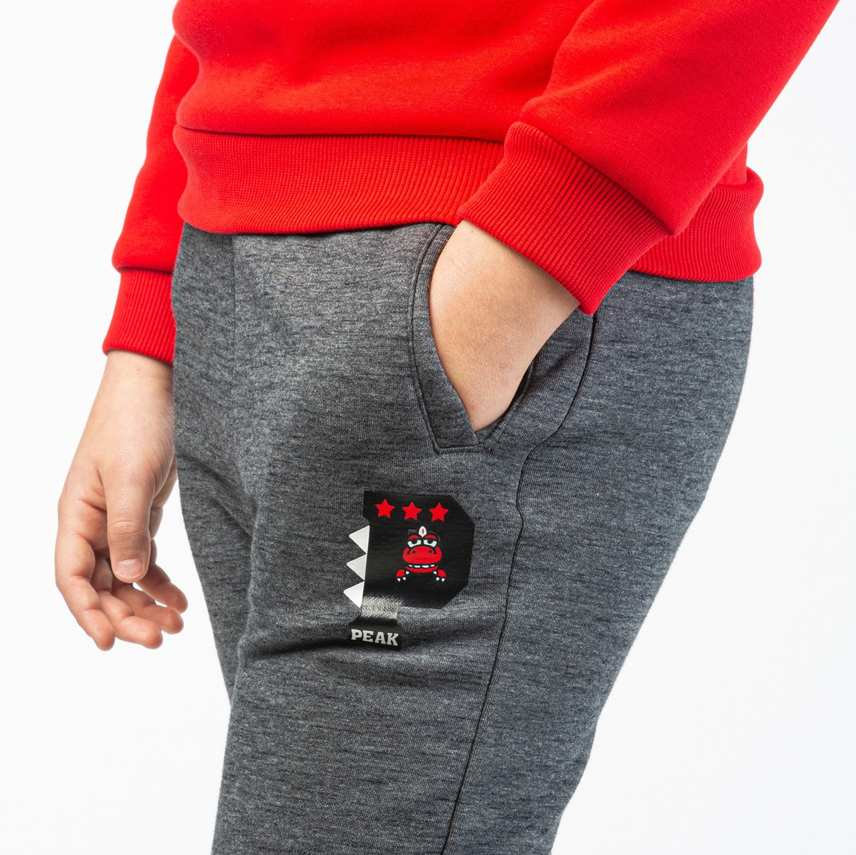 Pantalon peak kids dinosaure Gris