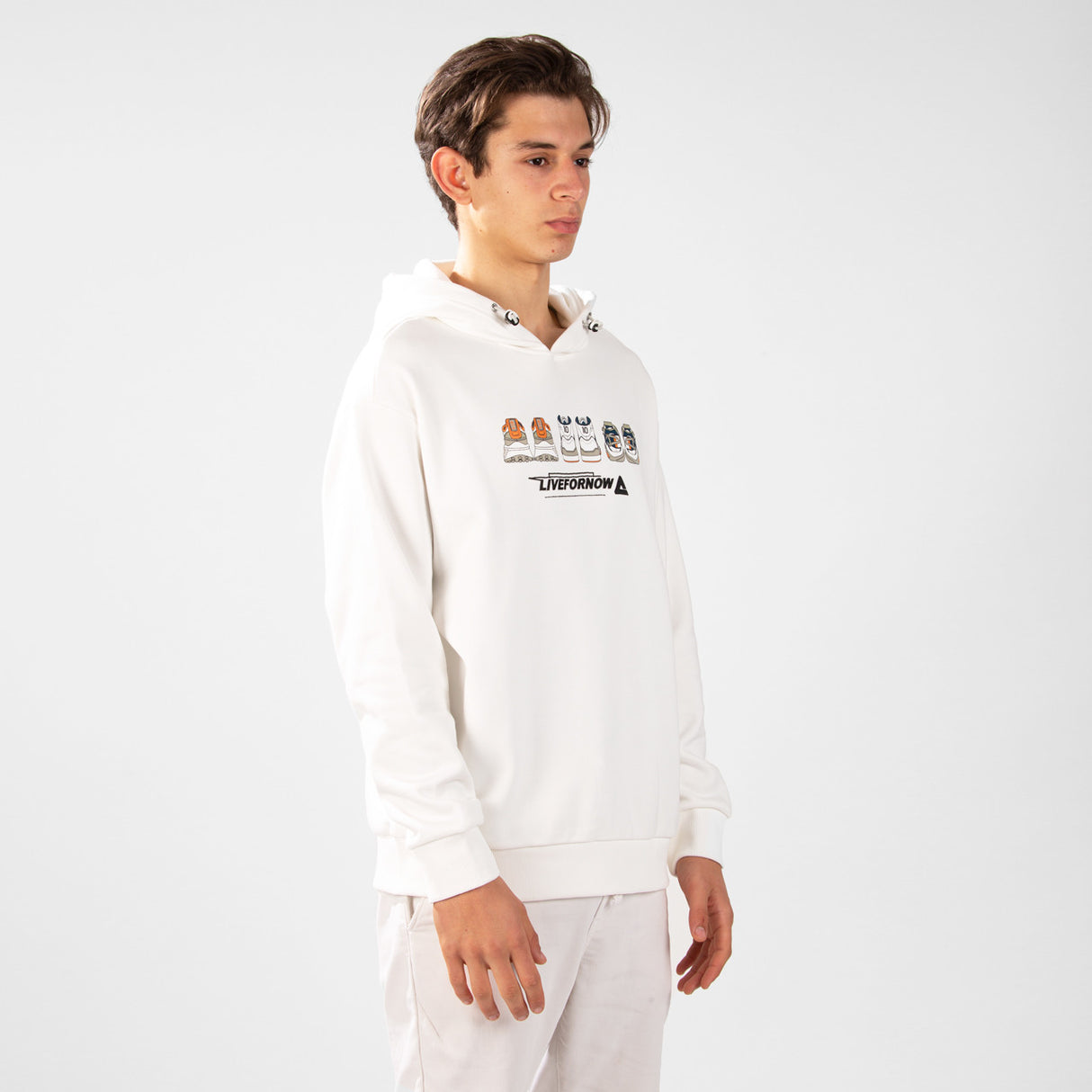 Sweat a capuche peak skate Blanc casse
