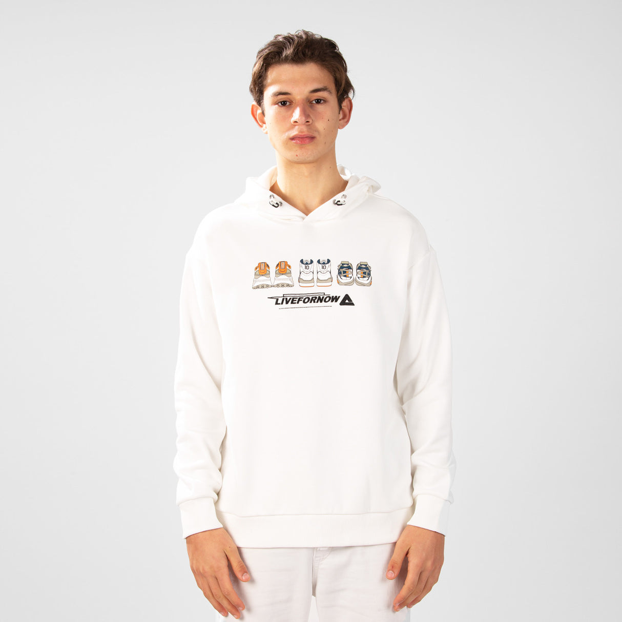 Sweat a capuche peak skate Blanc casse