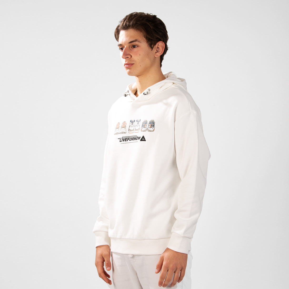Sweat a capuche peak skate Blanc casse