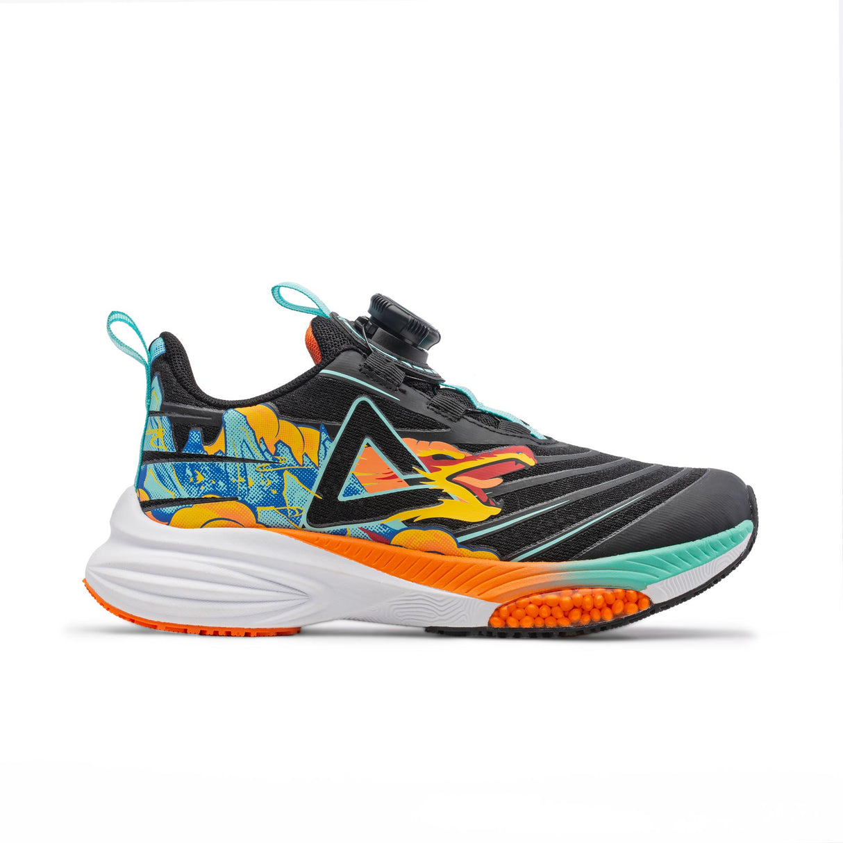 Chaussure street run jr Noir orange